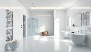 Die hochwertigen Produkte von sonni sanitär in einem stilvollen Badezimmer.