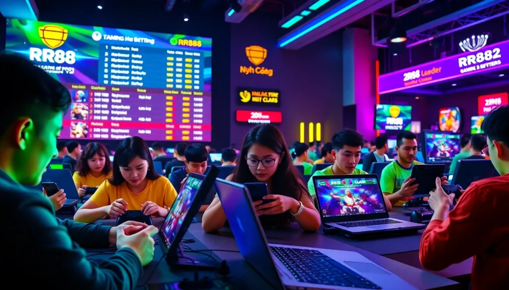 Engaging users on the Nhà Cái RR88 platform in a vibrant digital betting environment.