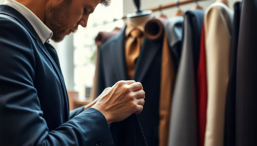 Crafting a tailor made bespoke suit with precision in a tailored workshop environment.