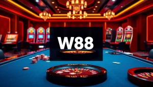 Trải nghiệm cảm giác cá cược tại liên kết W88 với hình ảnh casino sống động và bố trí trò chơi tuyệt đẹp.