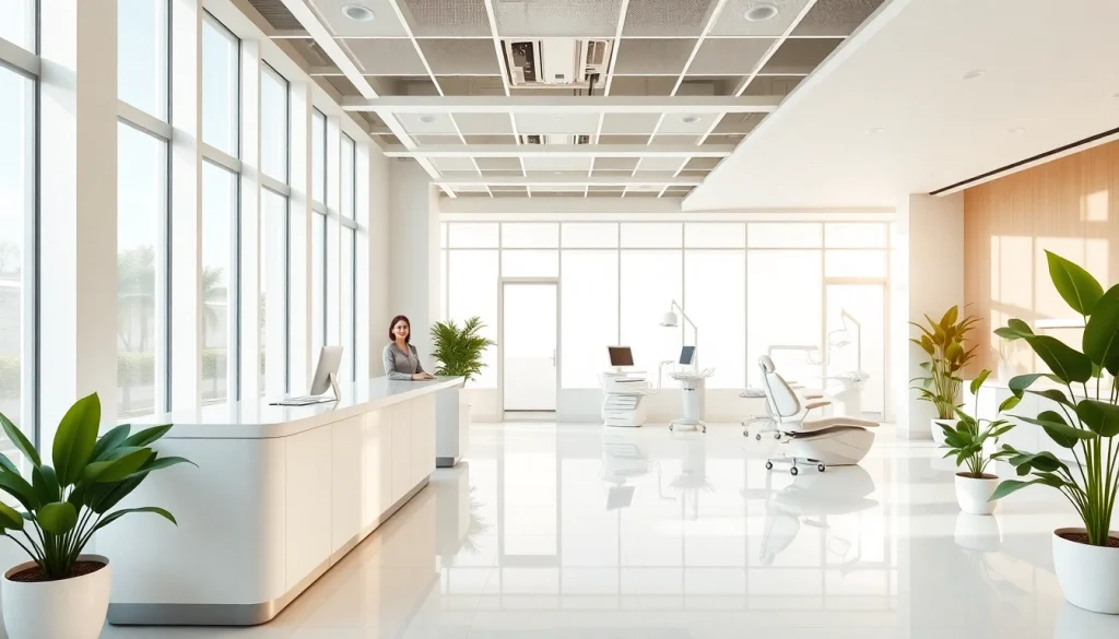 Best dental clinic in Malaysia interior showing a welcoming reception with modern design and friendly staff.