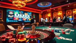 Experience thrilling gameplay at MM88 with vibrant casino gaming tables and dynamic betting interfaces.