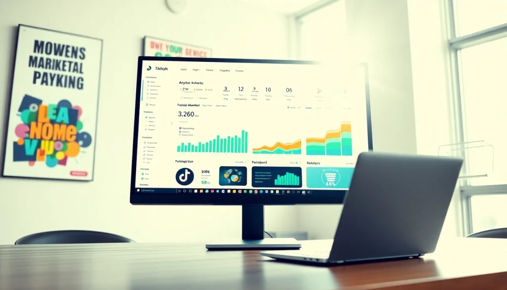 Enhance your insight with a tiktok smm panel analytics dashboard in a modern digital workspace.