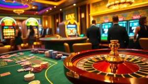 Experience MM88 LINK at a luxurious casino table with vibrant poker chips and roulette wheel.