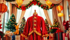 Pietenpak in een feestelijke setting met vrolijke kleuren en luxe details.