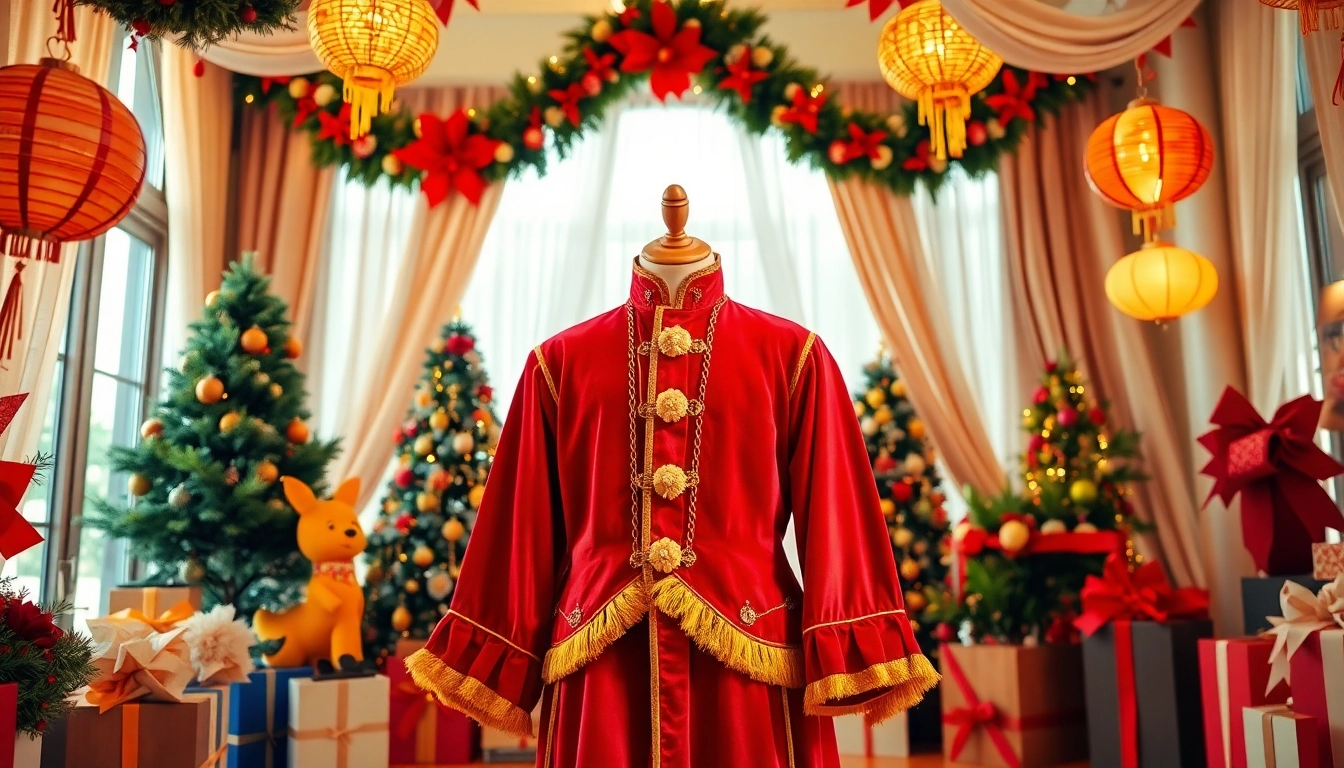 Pietenpak in een feestelijke setting met vrolijke kleuren en luxe details.