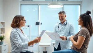 Chiropractor near me providing personalized care to a patient in a bright clinic.