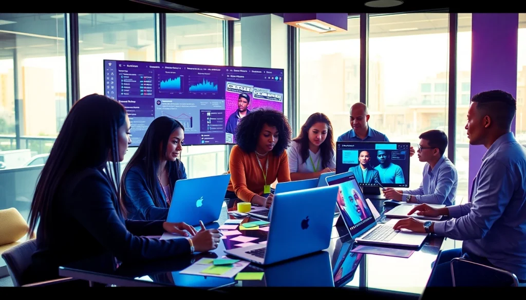 Hip hop PR firm team strategizing for music promotion and artist visibility.