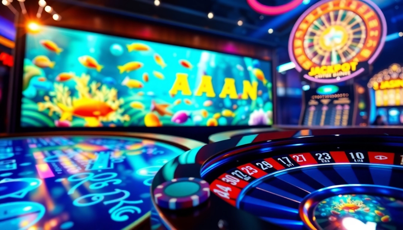 Bắn cá đổi thưởng gameplay showcasing vibrant underwater action with colorful fish and engaging graphics.