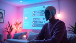Engaging AI chatbot interface for intimate conversations, showcasing sex AI themes