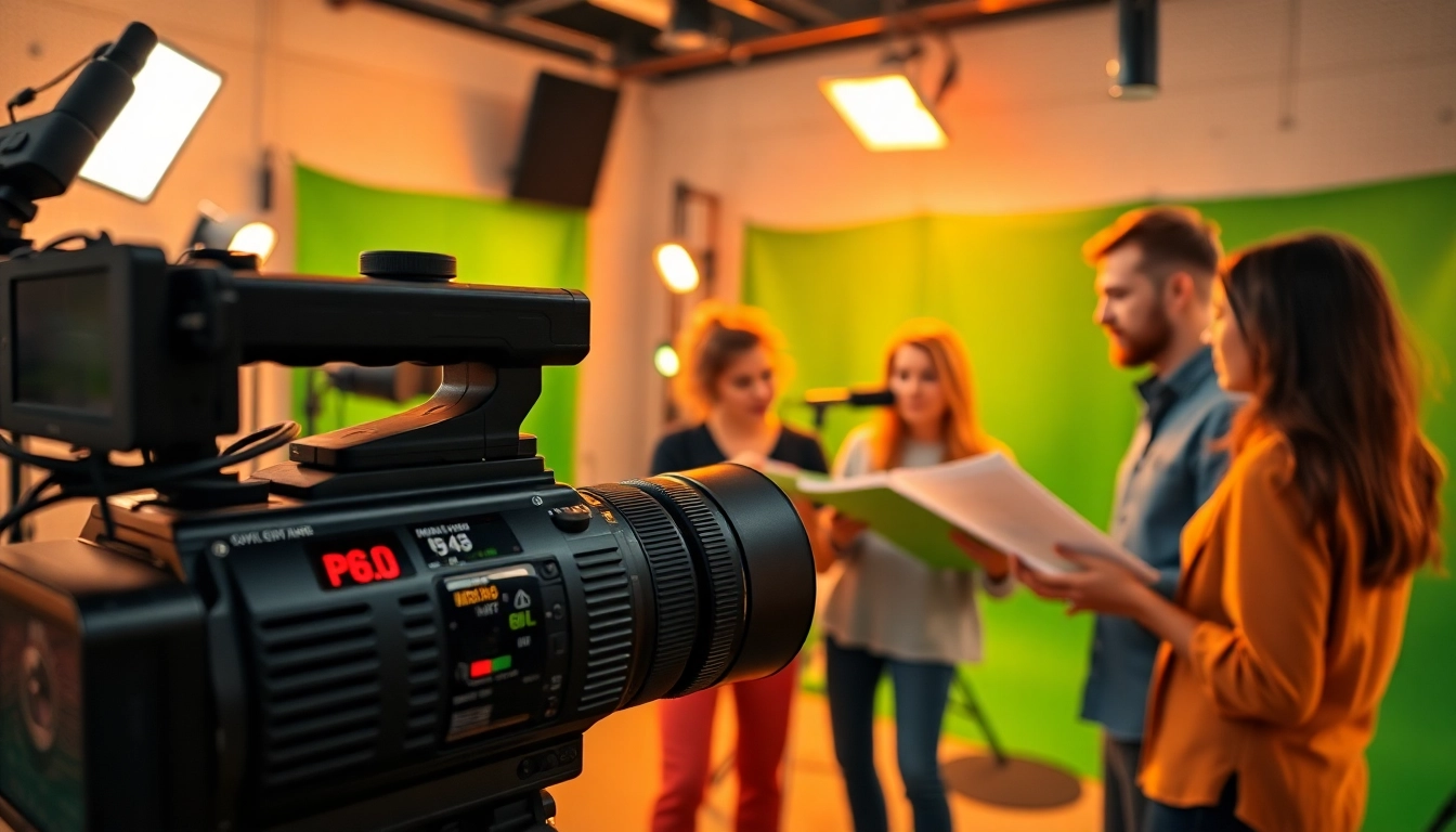 Expert video production edmonton team working in a modern studio environment.