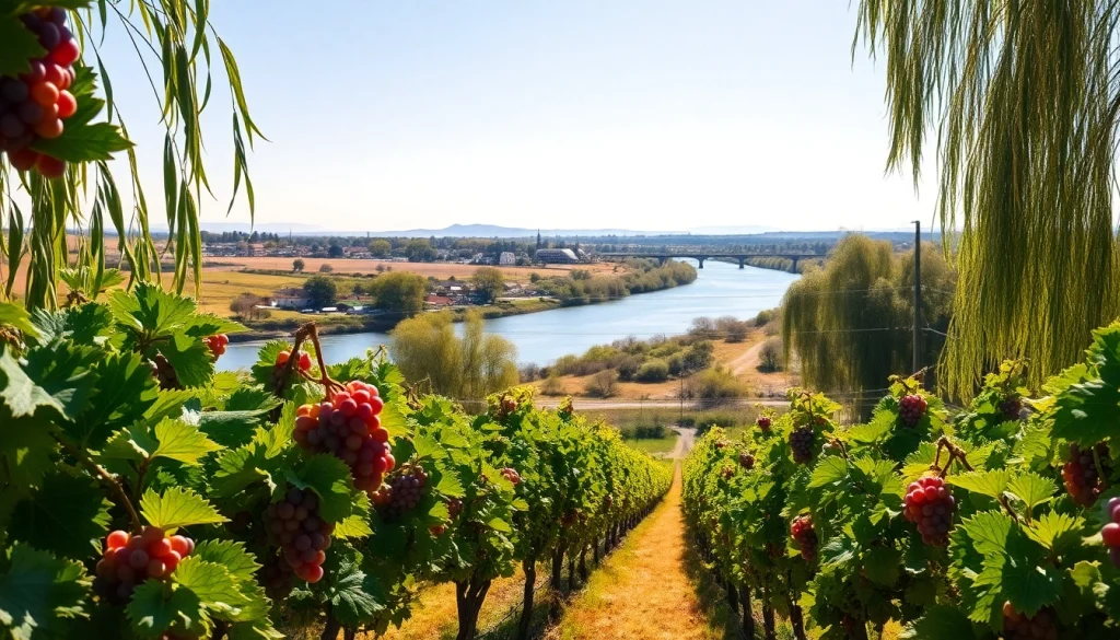 Experience the scenic charm of Clarksburg CA with vibrant vineyards alongside the Sacramento River.