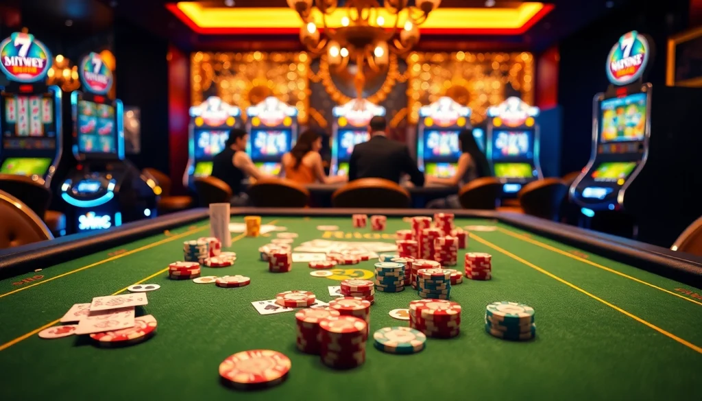 Experience the thrill of gambling with 7m cn at a luxurious casino table.