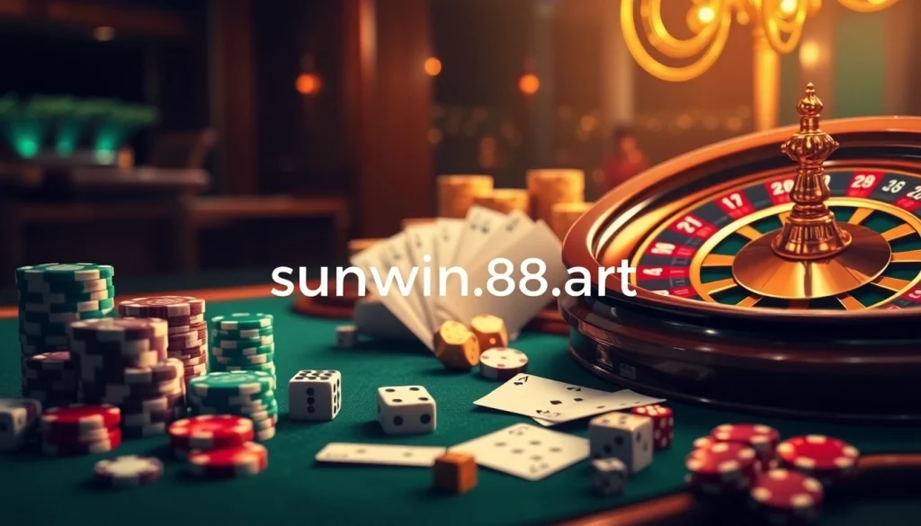 Experience the excitement of online gaming at sunwin88.art with engaging casino visuals.