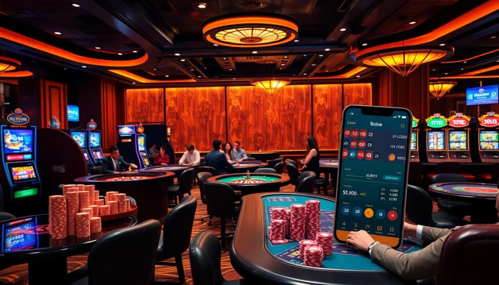 Experience the thrill of king88 with vibrant gaming tables and exciting online gambling visuals.