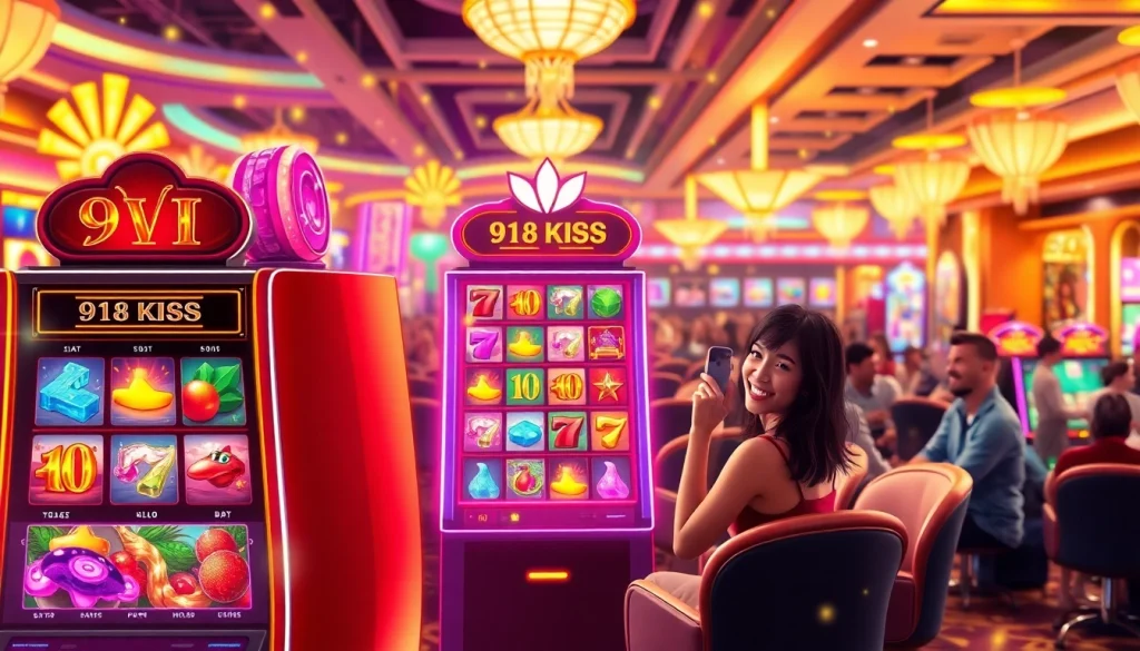 เล่นสล็อต 918kiss slot ที่คาสิโนออนไลน์ด้วยบรรยากาศที่มีสีสันสดใส