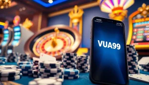 Experience the thrill of online gambling with VUA99's modern interface and casino elements.