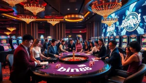 Experience the thrill of Bin88 with exciting casino games and vibrant gaming tables.