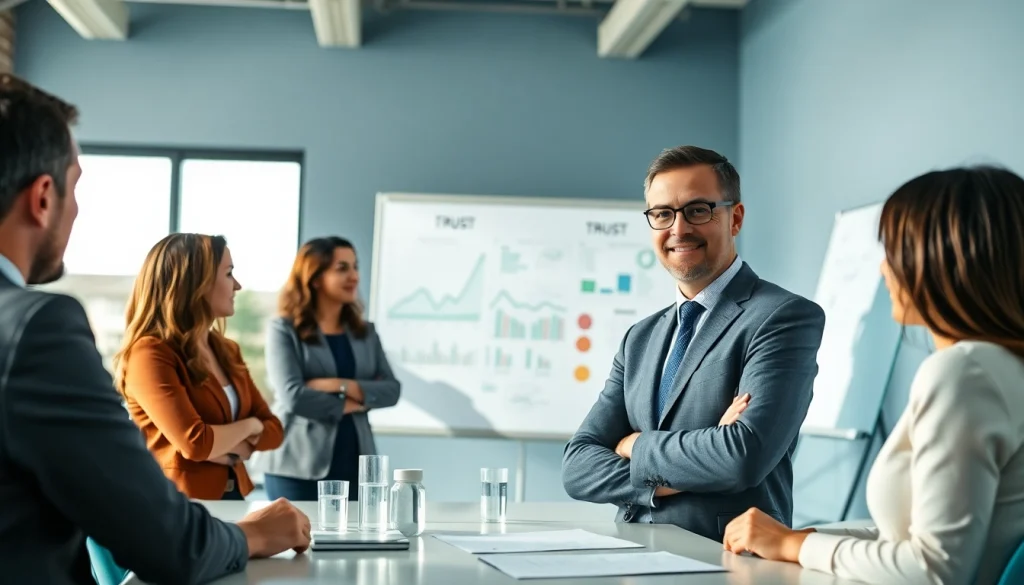 Engaging scene of a business coaching session in Los Angeles, highlighting professional collaboration.