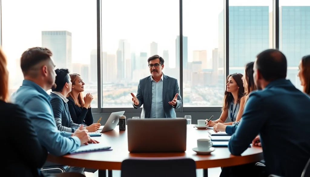 Business coach Los Angeles facilitating a dynamic workshop for diverse entrepreneurs.