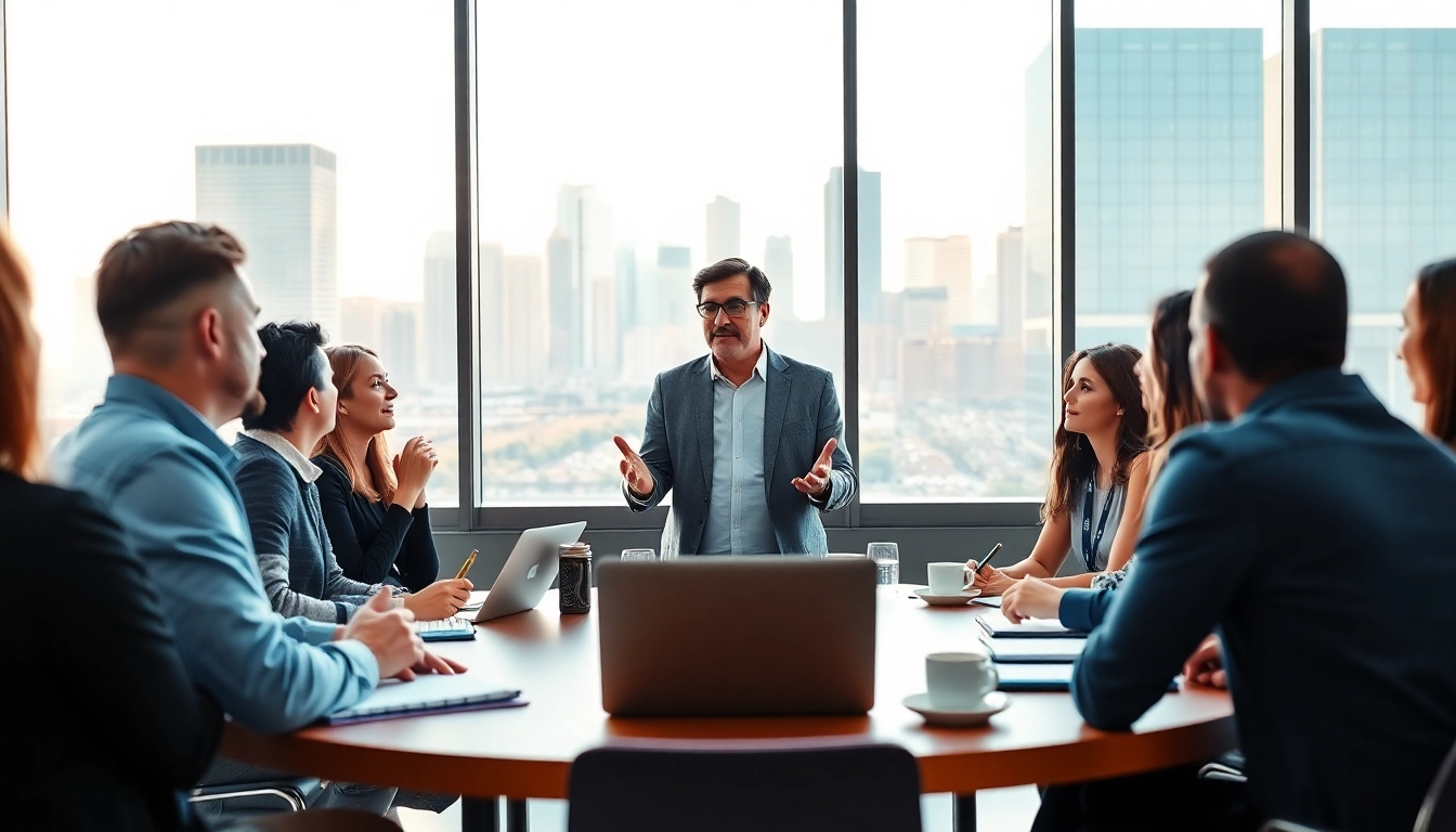 Business coach Los Angeles facilitating a dynamic workshop for diverse entrepreneurs.