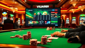 Engaging VUA99 online sports betting action featuring vibrant casino elements and strategy.