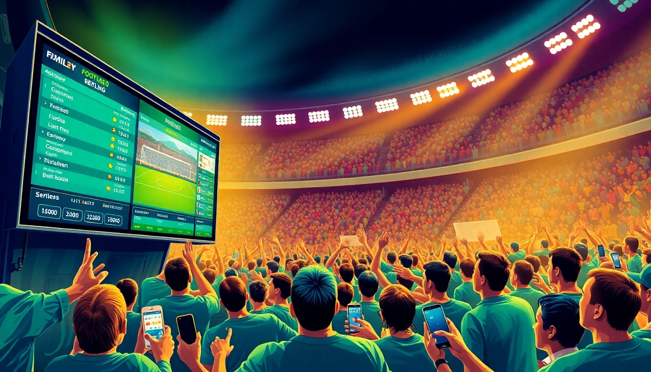 Menyaksikan judi bola dengan semangat di stadion, menampilkan taruhan yang menarik.