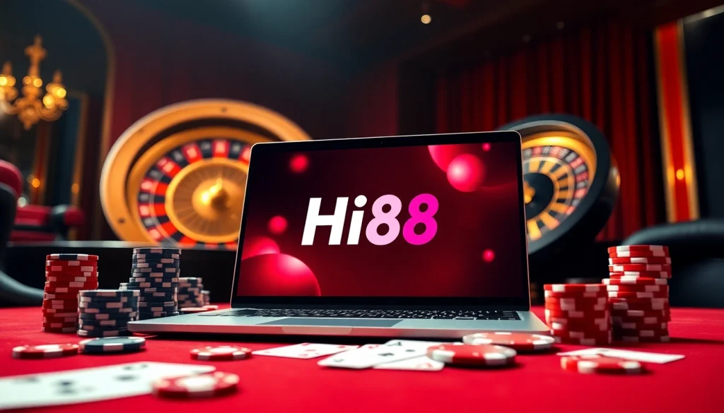 Experience the thrill of online gambling at Hi88 with engaging casino visuals.