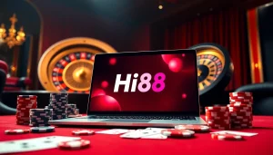 Experience the thrill of online gambling at Hi88 with engaging casino visuals.