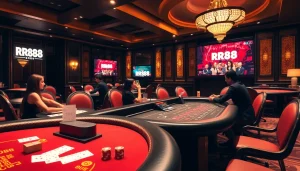 Experience the excitement of RR88 with vibrant table games and engaging dealers.