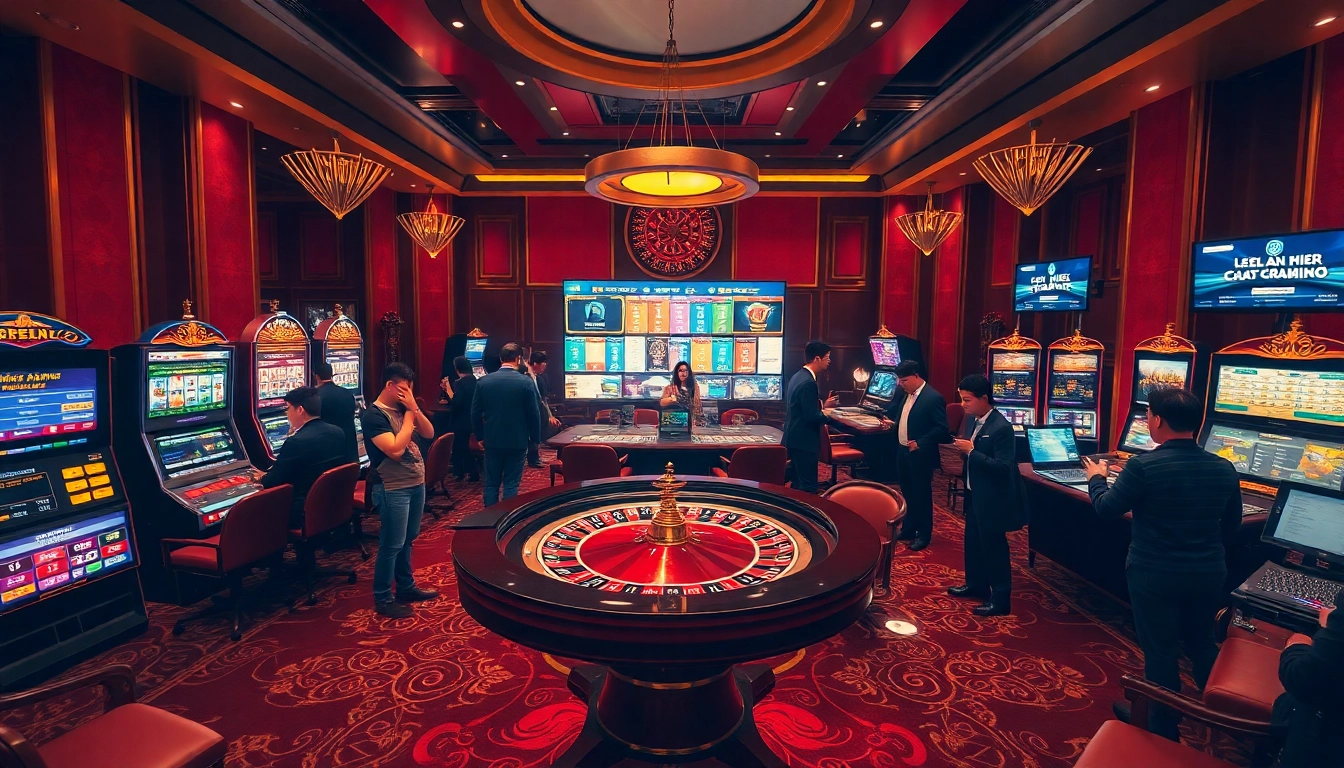 Experience thrilling gameplay at nhà cái vuabai9 with vibrant casino visuals and exciting gambling action.