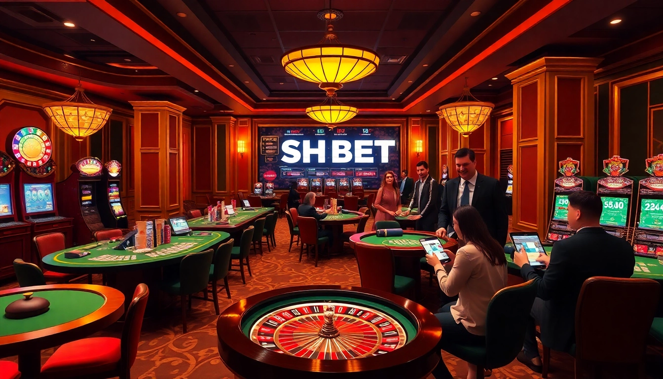 SHBET offers thrilling online gambling options with vibrant casino ambiance.