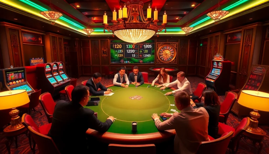 Play poker at the lavish casino table featuring nk88.us.com, where excitement meets elegance.