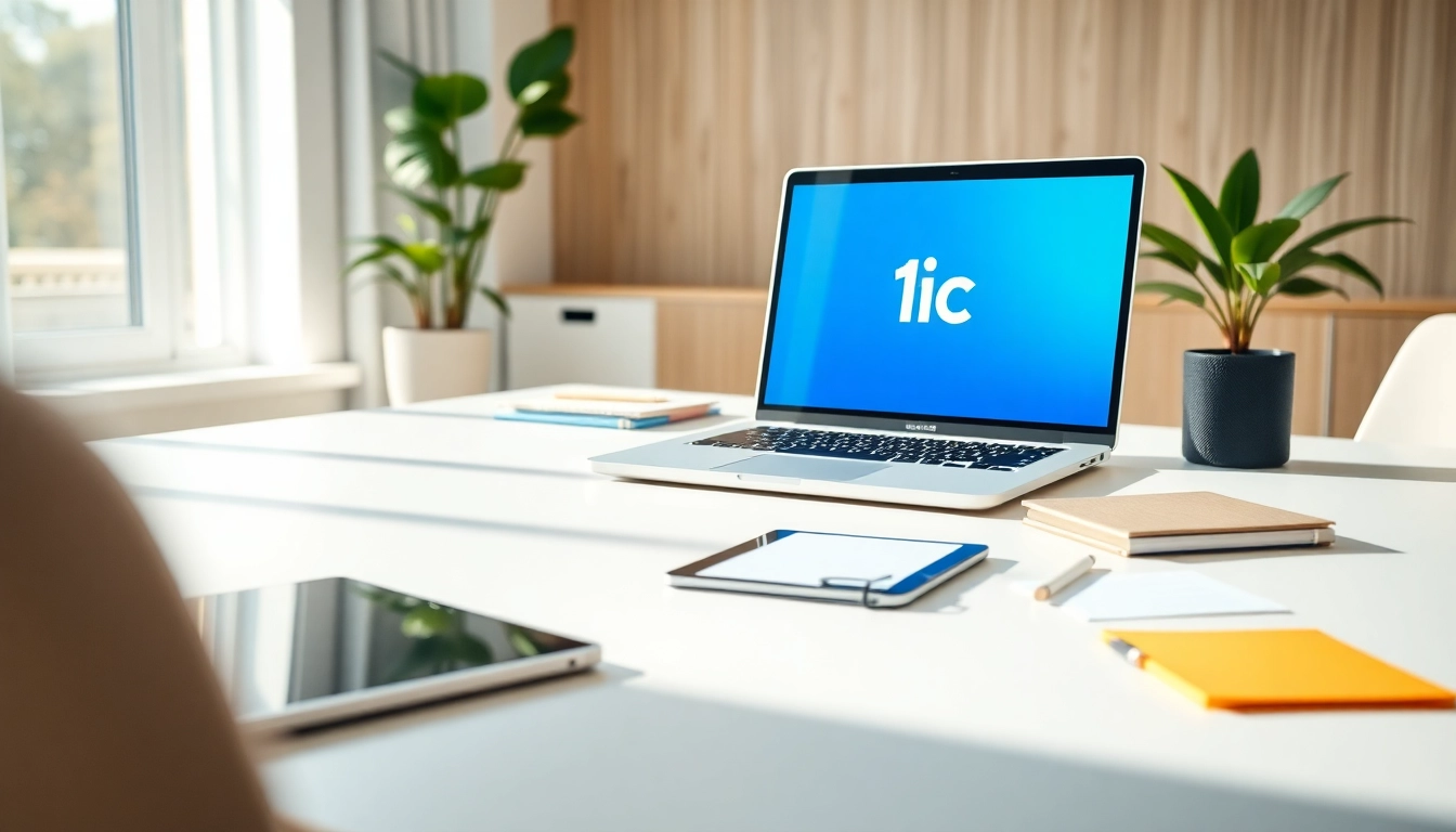 Showcase of the 1cplatform in a modern workspace promoting productivity and organization.