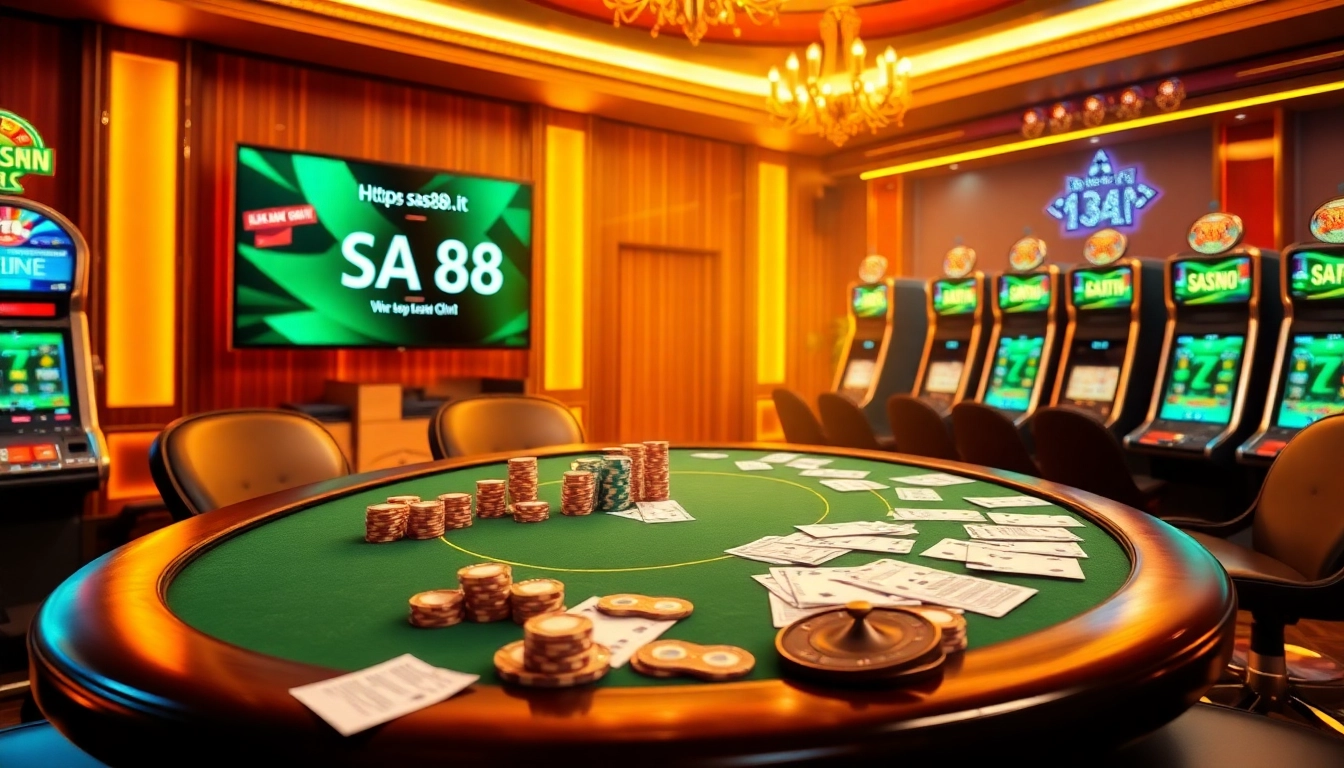 Experience the thrill of online gambling at https://sa88.it.com/ featuring poker tables, slot machines, and roulette wheels.