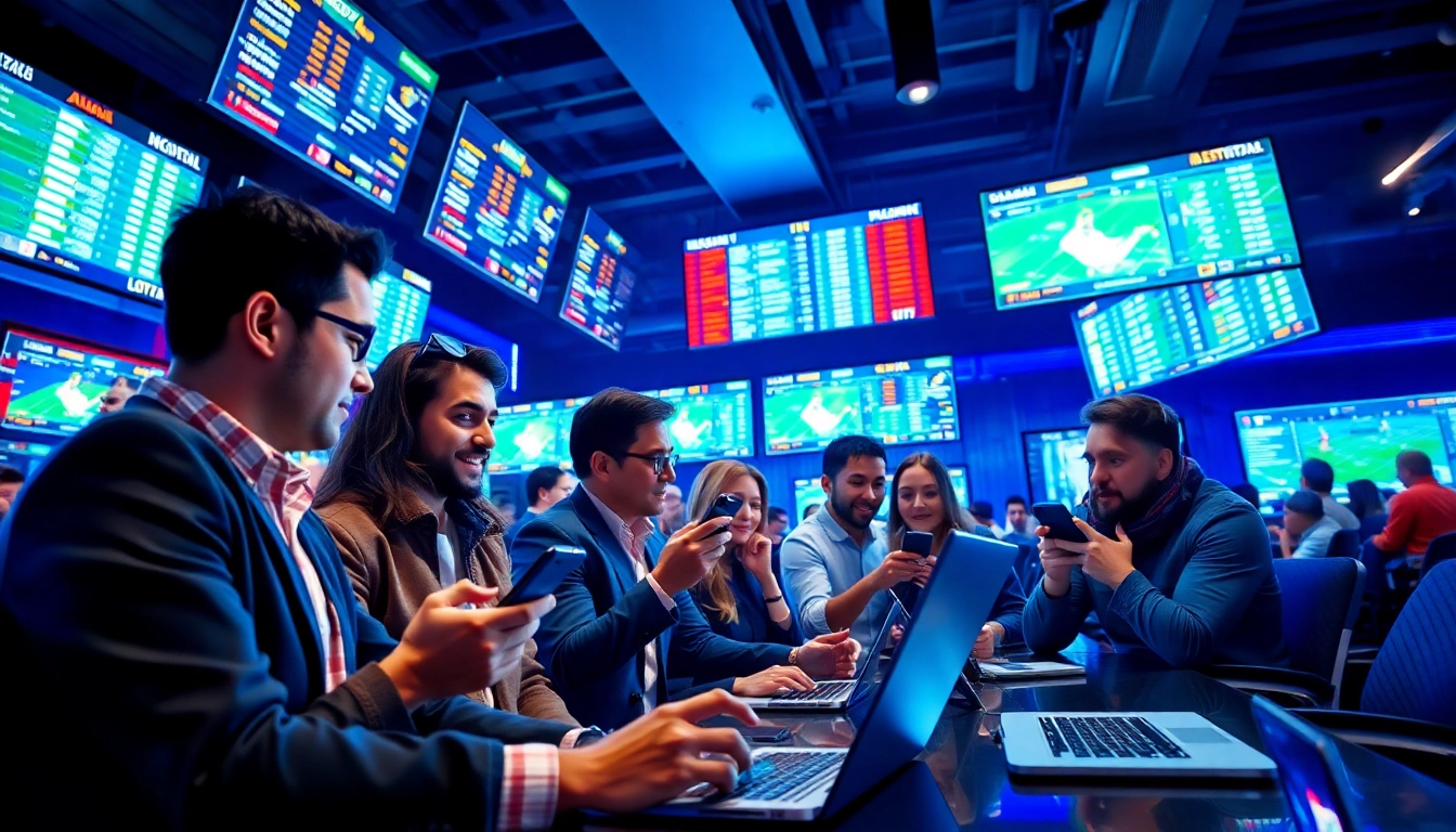 tam 1win reyi üzrə maraqlı betting mühiti ilə insanlar digital cihazlarla məşğuldur.