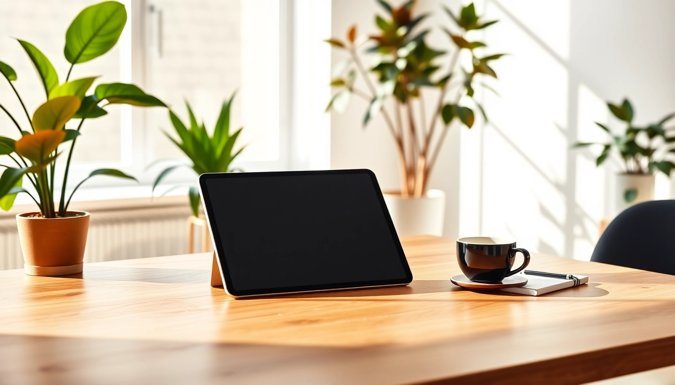 Interactuando con el iPad Air 5ta generación en un ambiente de trabajo moderno.