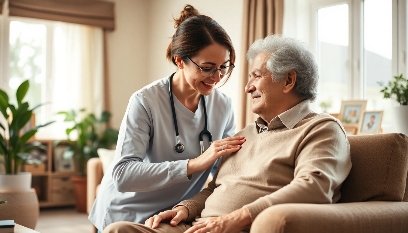 Providing in home care austin tx assistance in a cozy living room environment.