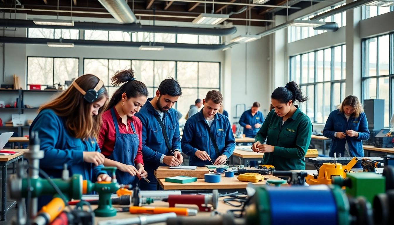 Students participating in practical lessons at a Trade School Knoxville TN, enhancing their vocational skills.