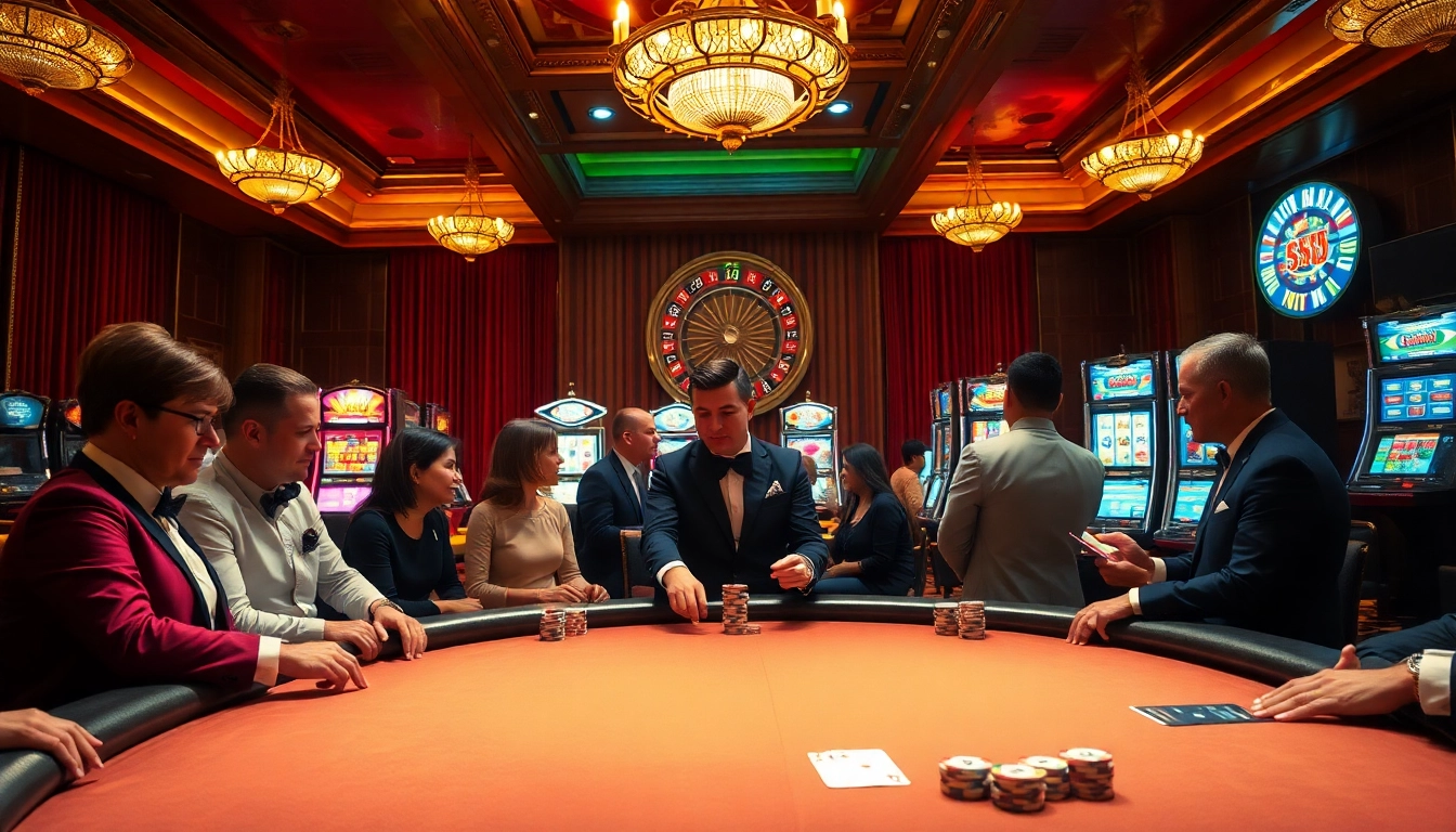 Experience exciting gameplay at 555win with vibrant poker tables and thrilling casino elements.