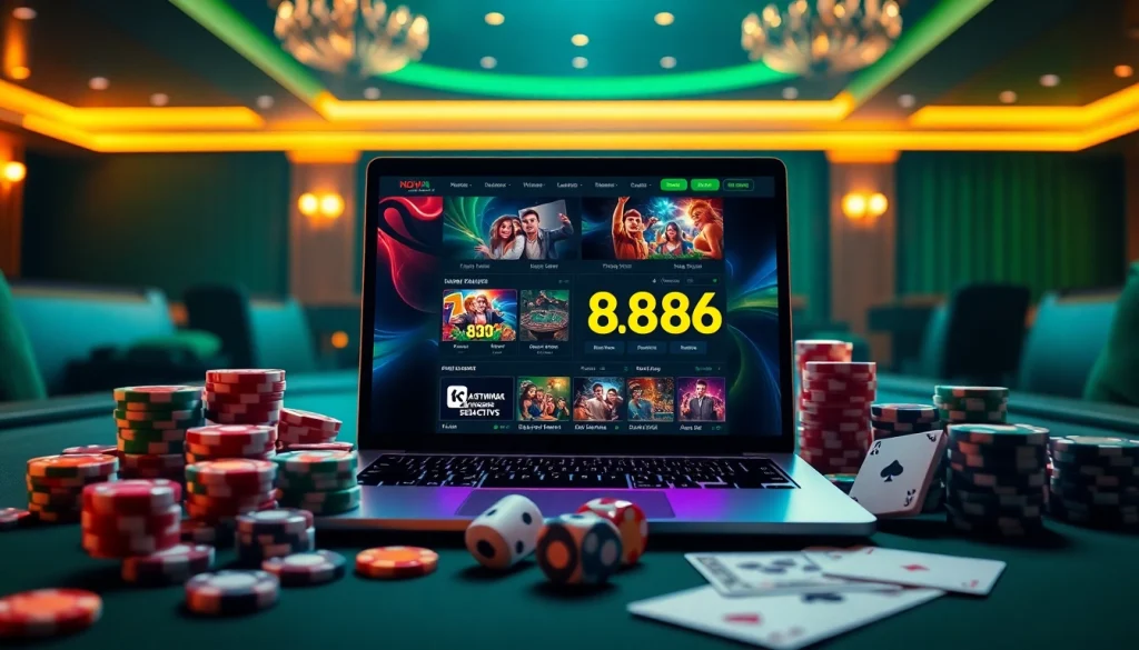Win big at https://nova8886.com/ with engaging online casino action featuring poker chips and cards.
