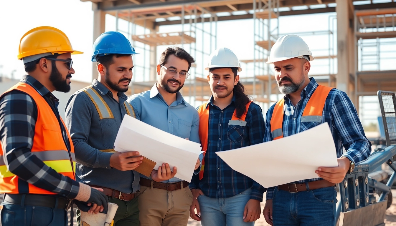 Contractors in Southern California collaborating on a project, highlighting teamwork and professionalism.