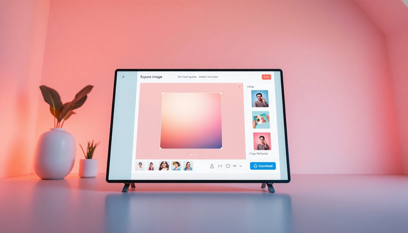 Transform your square image effortlessly with our online tool interface showcasing creative cropping options.