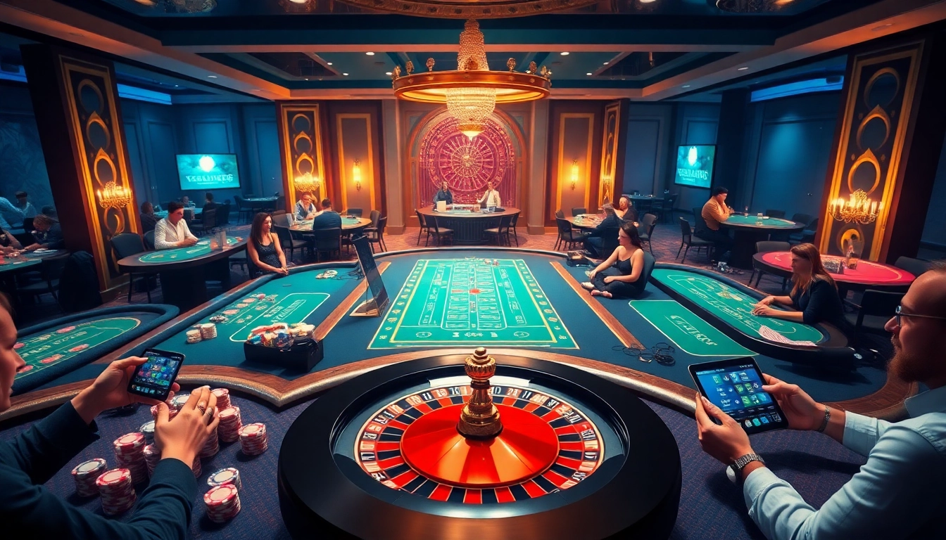 Découvrez l'excitation d'un meilleur casino en ligne avec des joueurs à des tables élégamment conçues et un gameplay engageant.