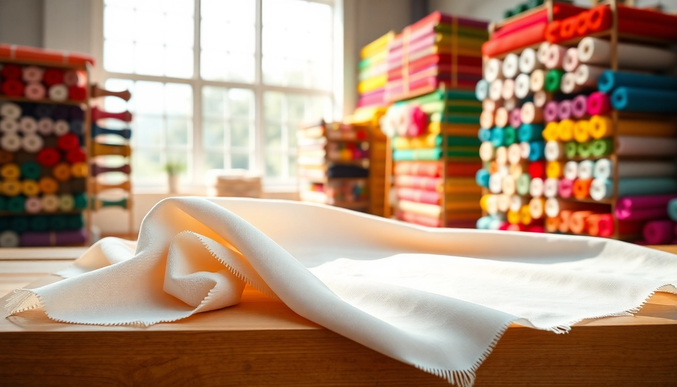 Bekijk de texturen van goedkope katoen op een houten tafel, perfect voor mode en interieur.